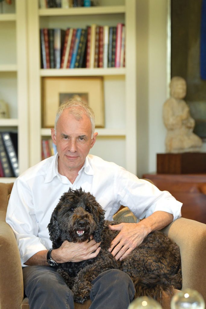 Goldendoodle Zack is blissfully unaware of the sinister characters inhabiting Newman's imagination. Photo by Kelly Rogers
