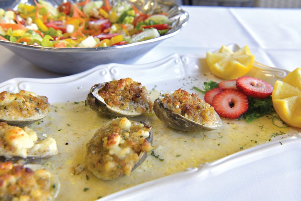 Kimmy’s Baked Clams Oreganata with Feta. Photo by Kelly Rogers