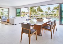 One Good Turn in Vero Isles Architect Ed Weber rotated the living area of the house on its cul-de-sac lot to take advantage of the river view. Photo by Aric Attas