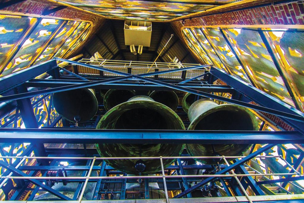 It is the colossal carillon that makes the Singing Tower sing. Its 60 bells range in size from 16 pounds to more than 11 tons