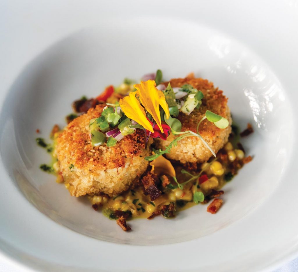 Crab cakes from The Tides. Photography by Kim Bottalico