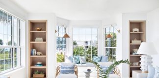 The decor throughout the Southwinds home is meant to be comfortable and beachy. Photography by Jessica Glynn