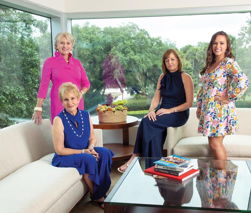 Suzi McCoy Shriner, Kristin Rohr, Sue Tompkins, and Dee Locke are part of a large group of local women focused on giving back through Impact 100. Photography by Jason Nuttle
