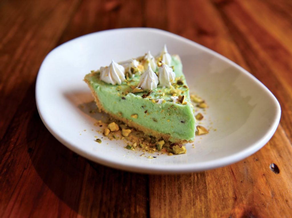 Chilled No-Bake Pistachio Pie at Green Marlin. Photo by Kelly Rogers