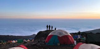 Karanga Camp offers the surreal experience of being above the clouds, and day five takes the sense of transcendence to another level with a Mars-like landscape.