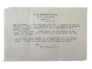 The communications involved in the 1940s property purchase show a personal touch characteristic of the times 1