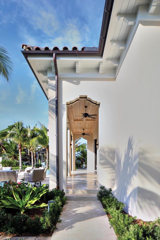 Winding paths from the home on the south property lead to the cabana. Photo by Lauren Rubenstein