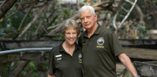 Next time you’re at Sebastian Inlet State Park, look for volunteers Jane and Wayne Bushnell and say hello. Photo by Kelly Rogers