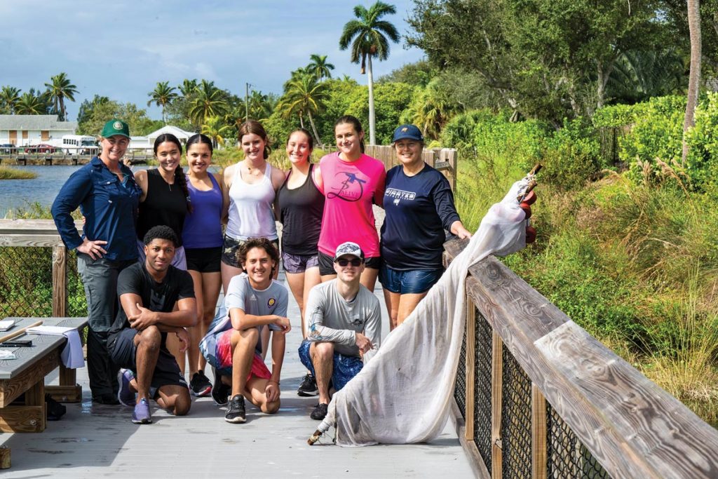 Students from the ecology class at Saint Edward's School. Photography by Steven Martine