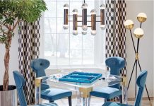 Sophisticated Game Room Designs An acrylic table designed by Jonathan Adler is a sleek addition