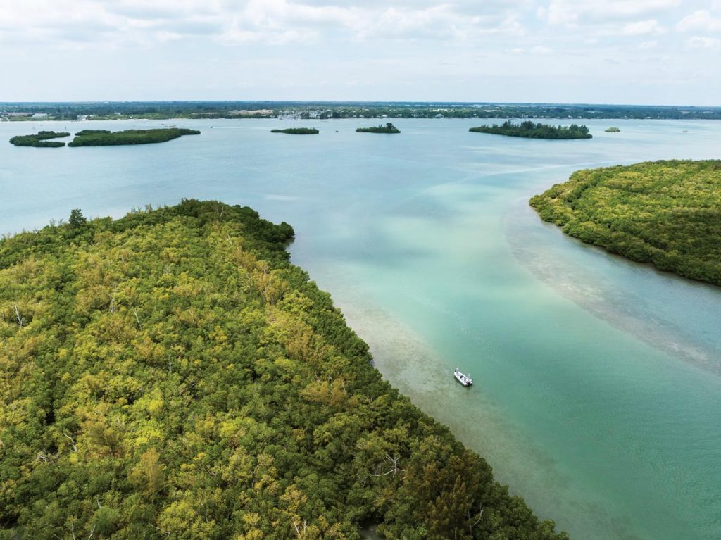 An aerial view of the lagoon. Photo by Steven Martine