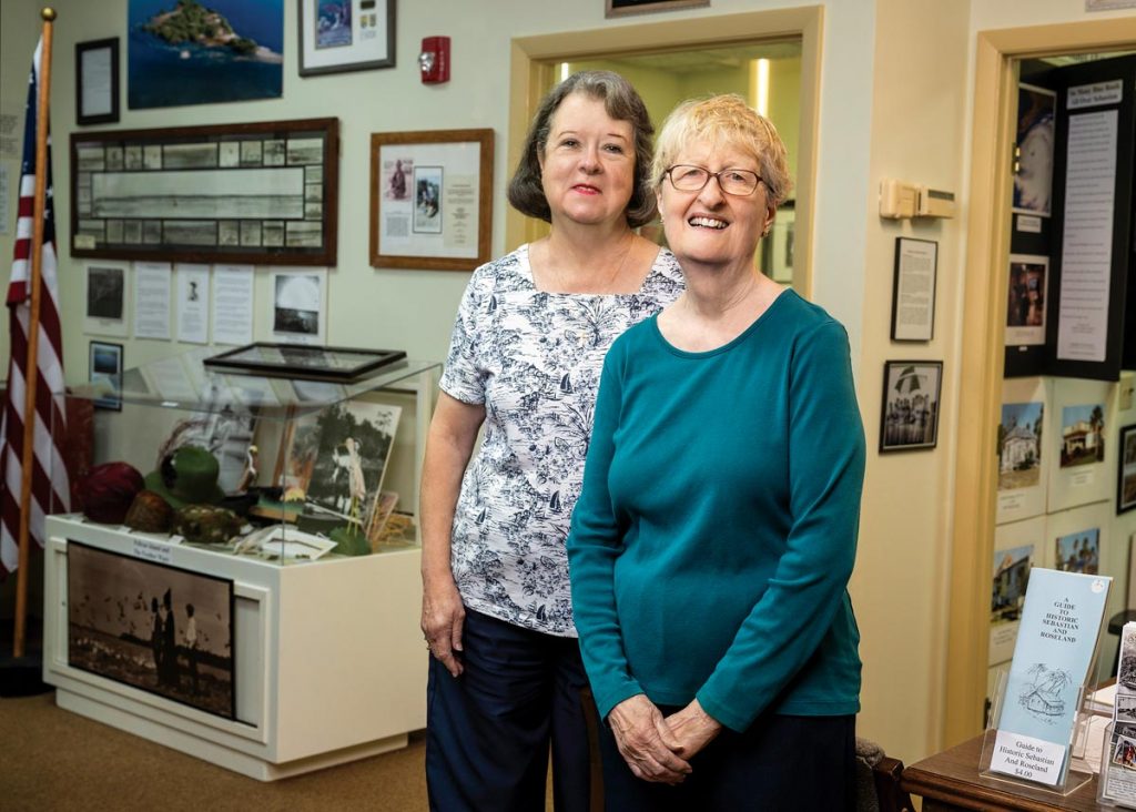 Kathy McDonald and Ellen Stanley are both happy to share their knowledge at the Sebastian Area Historical Museum. Photo by Steven Martine