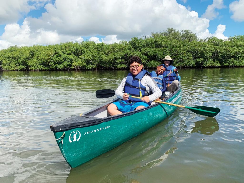 Literacy on the Lagoon gives youngsters the opportunity to explore the waterway firsthand. Photo courtesy of Heather Kramer