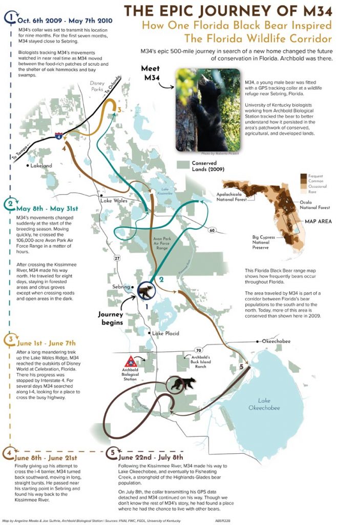 Map by Angeline Meeks & Joe Guthrie, Archbold Biological Station. Soures FNAI, FWC, FGDL, University of Kentucky