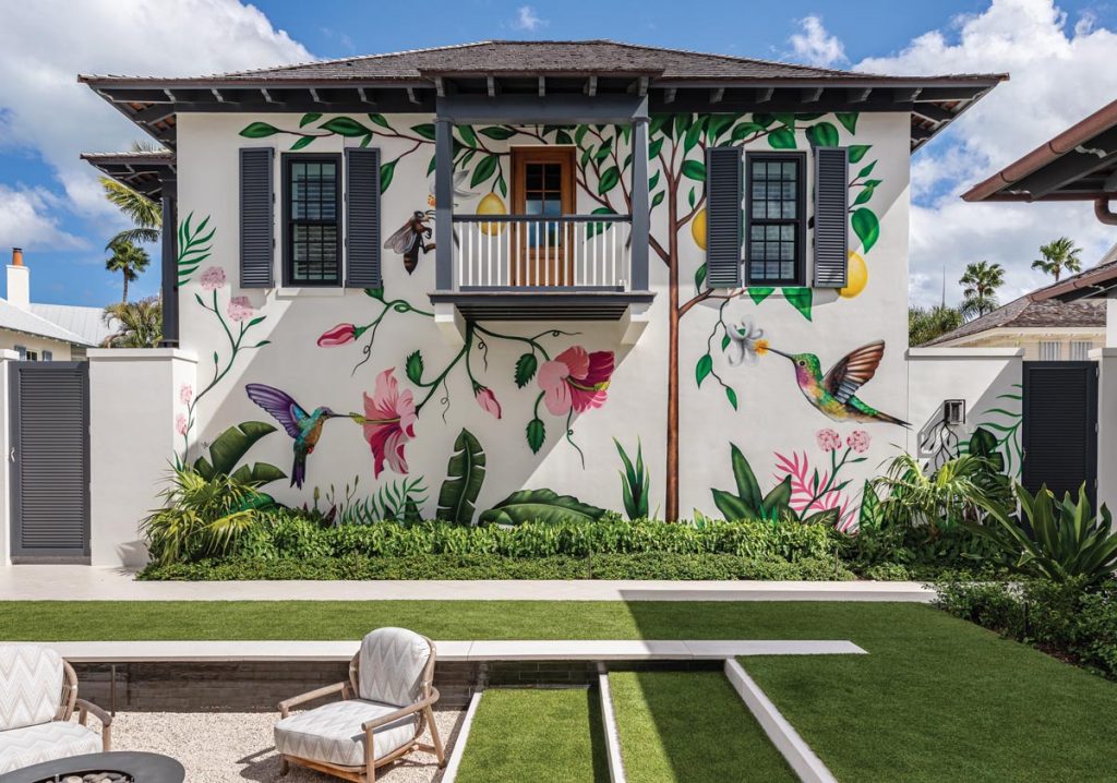 A mural by Luis Valle of Nicaragua graces the walls of the courtyard. Photo by Owen McGoldrick Photography