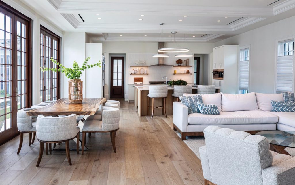 Large gathering areas for family to visit and enjoy were important for the Johnsons to incorporate into their plans. Photo by Owen McGoldrick Photography