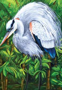 Great blue heron by Jan Wilson. Photo by Kelly Rogers