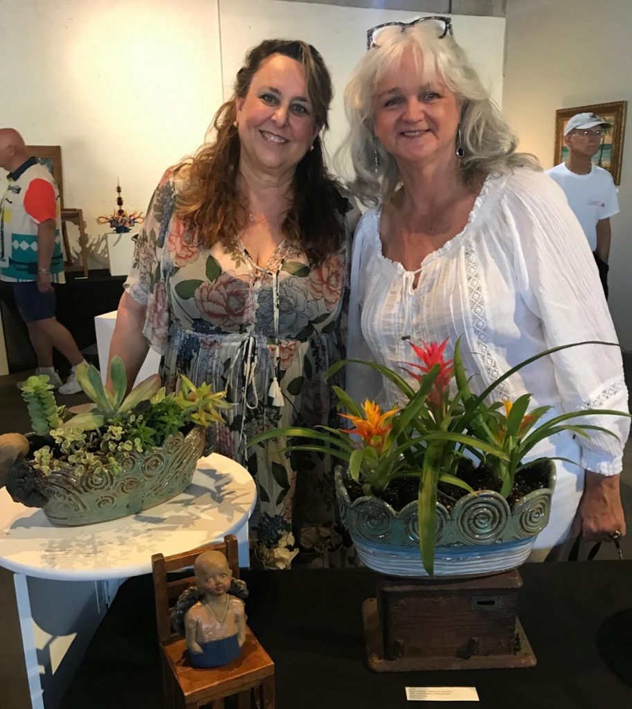 Indian River Clay members Jo Beth Wigington and Katherine Bauman participated in the 2023 “Yours, Mine & Ours” exhibit and sale. Photo courtesy of Indian River Clay