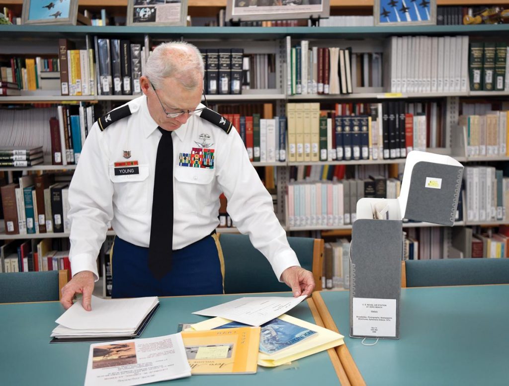 Young’s endless hours scouring military documents, census records, squadron photos, and other resources have paid off. Photo by Kelly Rogers