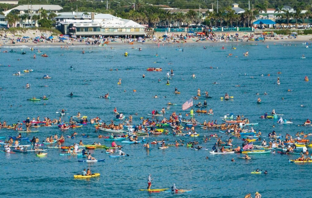 The 2024 Swim to the Wreck was attended by a thousand people. Photo by Steven Martine