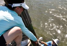 Living Docks Are a New Tool for Lagoon Health The team installs an oyster mat. Photo by Kelly Rogers