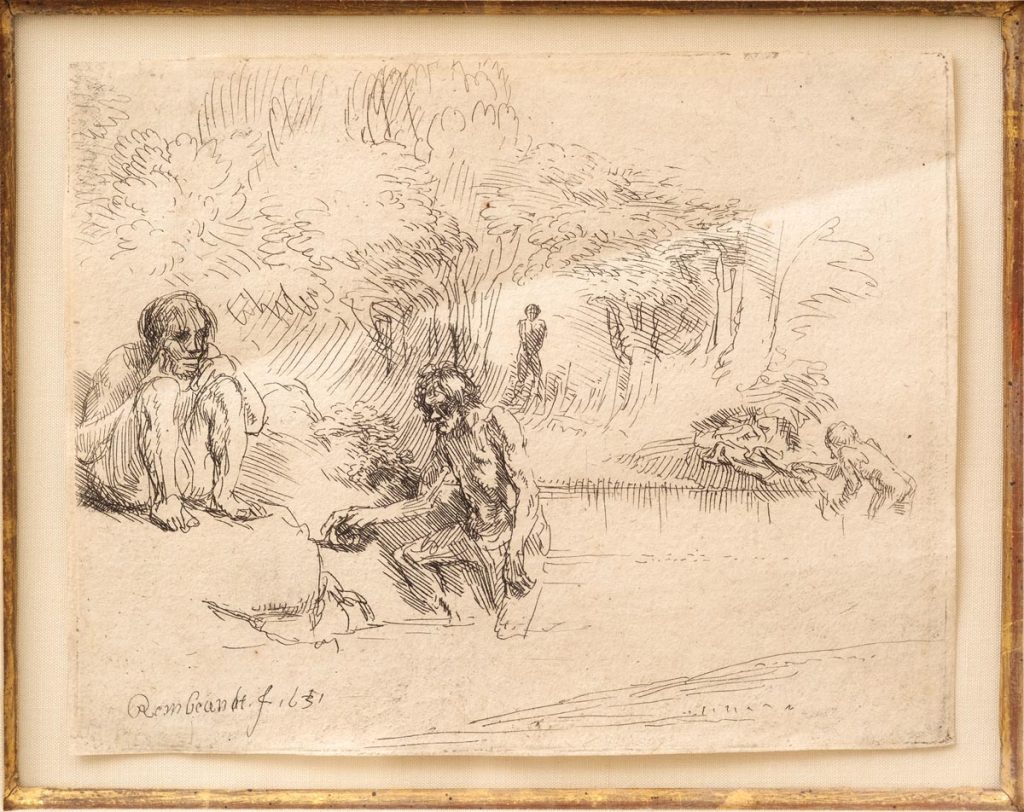 Rembrandt print included in the “Vero Collects” exhibition held at VBMA in 2022. Photo by Jerry Rabinowitz 1