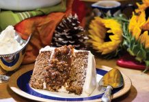 Chef-Inspired Desserts for the Holiday Table Chocolate Pecan Pie and Three-Layer Carrot Cake with Gooey Bourbon Pecan Topping by Charlie Corper copy