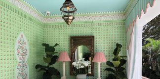 Amal Kapen Interiors added latticework to the walls of a balcony
