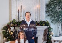 Brewing Christmas Joy with Peter W. Busch and Ashley Albers Ashley Albers and Peter W. Busch embrace traditional holiday decor in their Moorings home. Photo by Jerry Rabinowitz