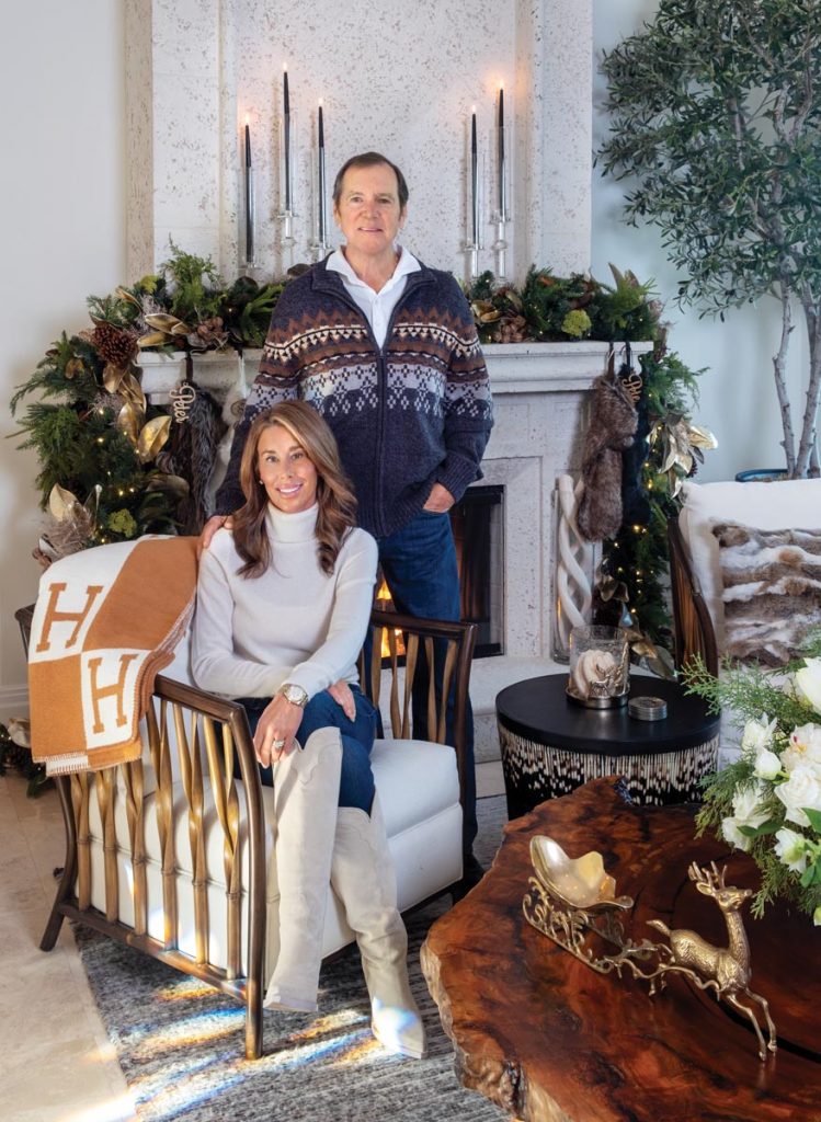 Ashley Albers and Peter W. Busch embrace traditional holiday decor in their Moorings home. Photo by Jerry Rabinowitz