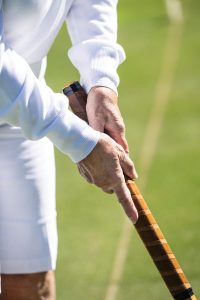 The Irish grip entails hands on the shaft with both palms facing outward, which will shorten the backswing. Photo by Steven Martine