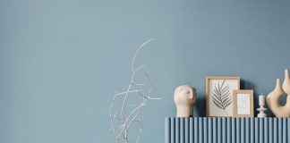 Shades and moods of blue can be used on any surface in a room. Photo courtesy of iStock