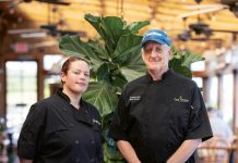 In the Kitchen at Capt. Hiram’s Resort Sous chef Jess Newton and executive chef David Huneke both find their inspiration in the kitchen. Photo by Sam Wolfe