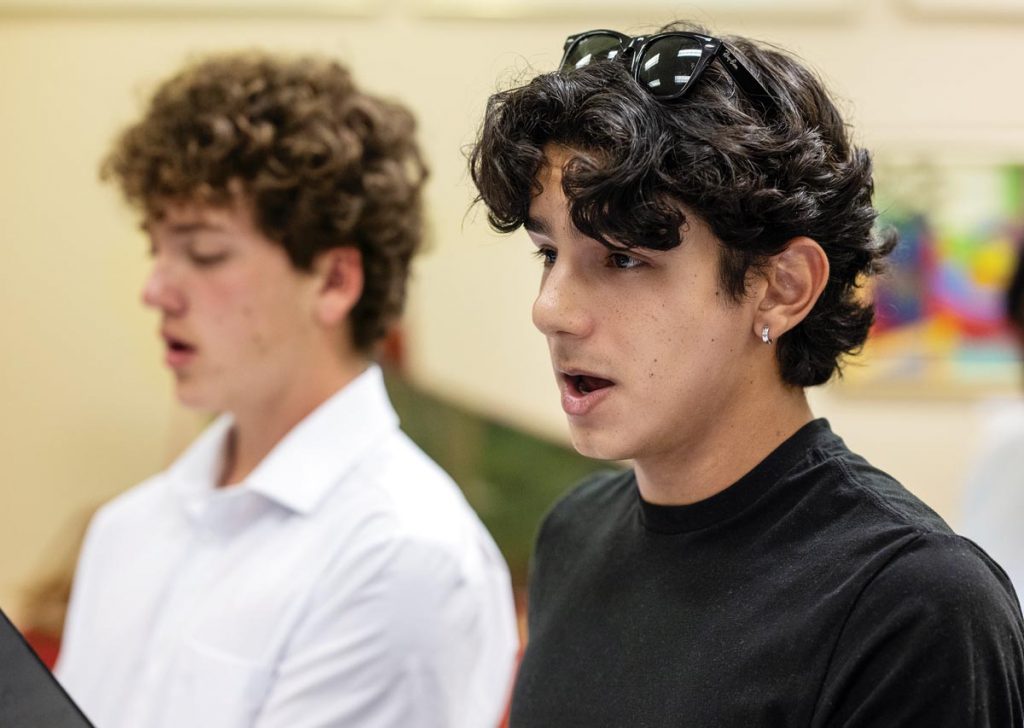 New tenor William Folger learns at the side of veteran Joaquin Malave-Medina. Photo by Steven Martine