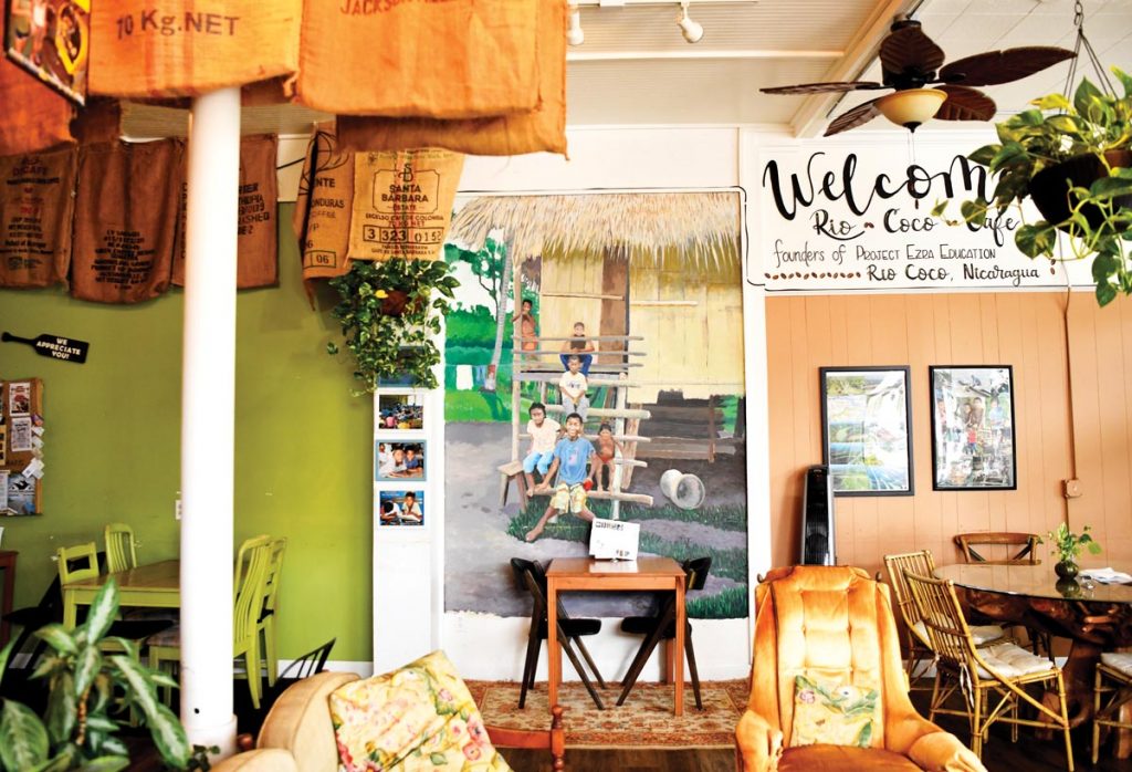 The historic Pocahontas building houses Rio Coco’s downtown café. Photo by Kelly Rogers