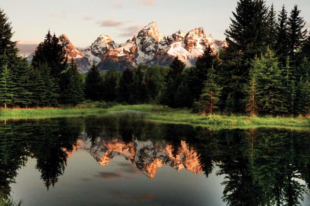 A view from Schwabacher Landing, Grand Teton National Park, Wyoming by Charles Kellington