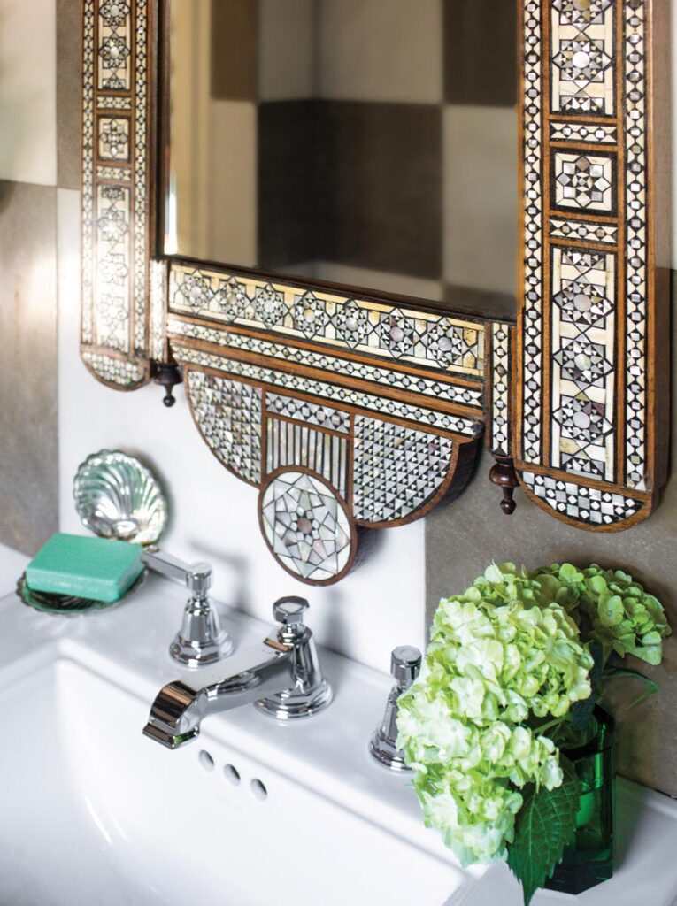 Browns figure prominently in the Danielle Balanis–designed suite at the Kips Bay Show House Palm Beach. Photo by Eric Striffler
