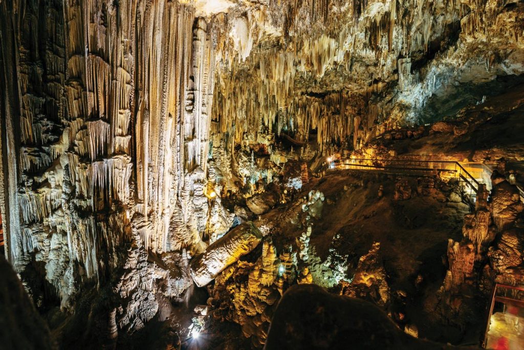 Some caves are major tourist attractions, such as Cueva de Nerja in Andalusia, Spain. Only a small part is open to the public, but even that is spectacular. Photo courtesy of iStock