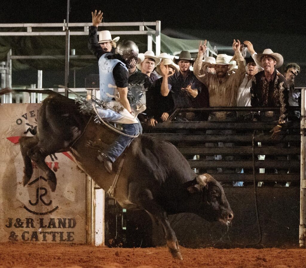 Saturday night champion bull rider Jeferson Silva. Photo by Steven Martine