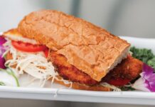 Family Fare at Ryder’s Gourmet Market Spicy Chicken Sandwich. Photo by Kim Bottalico