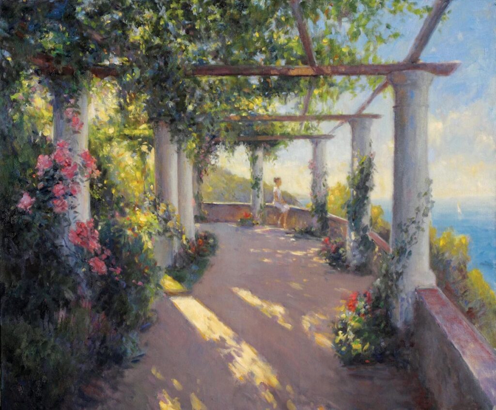 Capri by Edward Noott, oil on linen, 40 x 48 inches