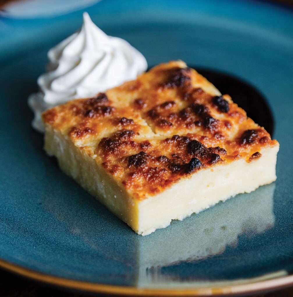 White Chocolate Bread Pudding. Photo by Kim Bottalico